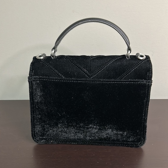 Aimee Kestenberg Mia Purse Velvet Expandable Crossbody Black - Picture 8 of 13